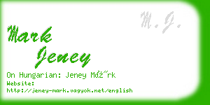 mark jeney business card